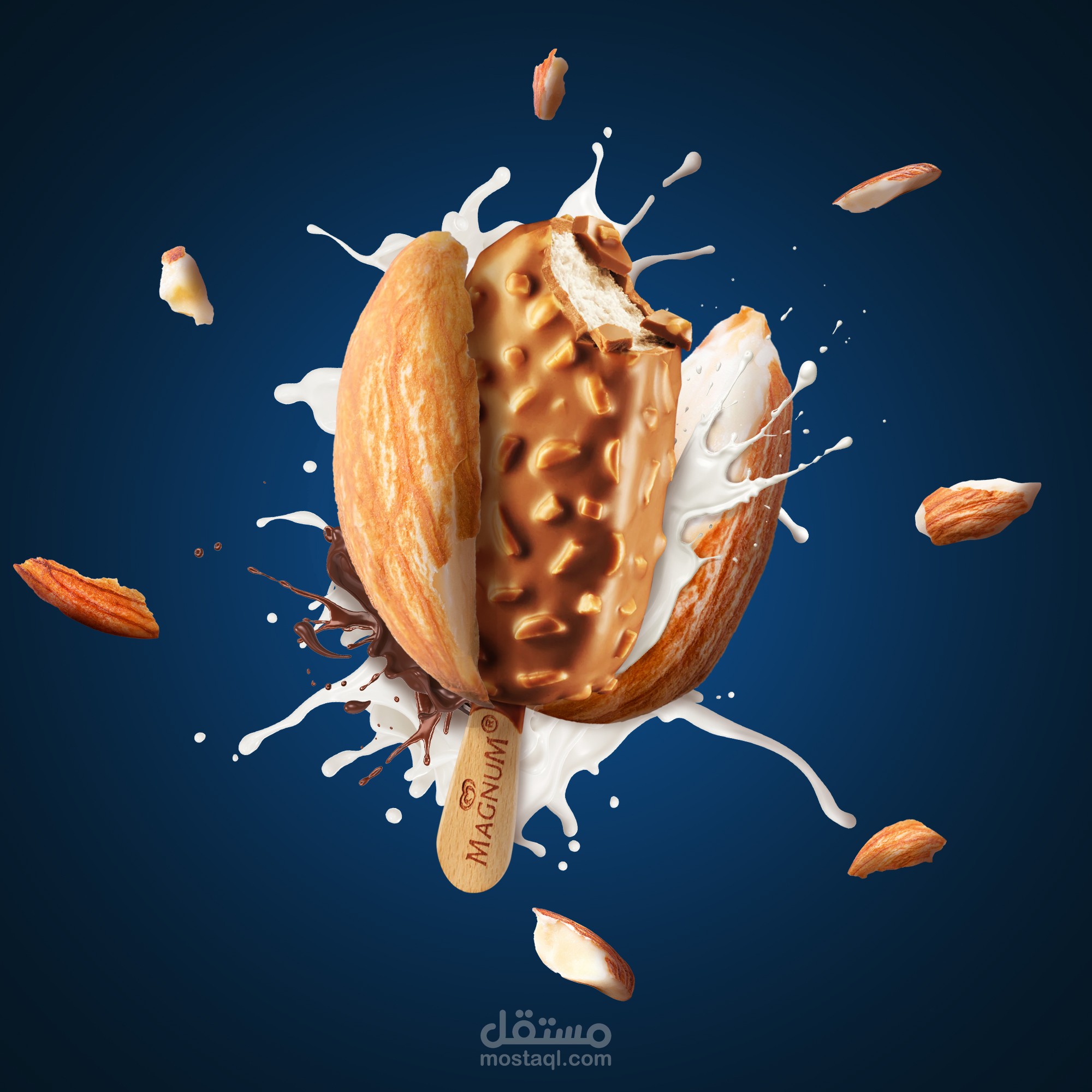 تصميم سوشيال ميديا احترافي لــ " ايس كريم "