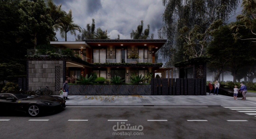 تصميم خارجي ديكور لفيلا سكنية