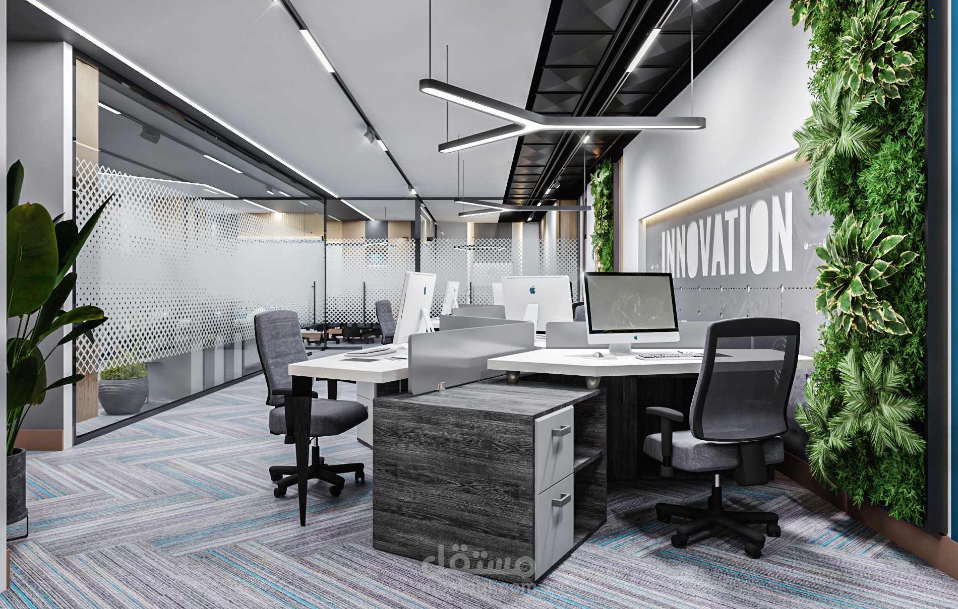 منطقة عمل في مركز هيئة الكهرباء