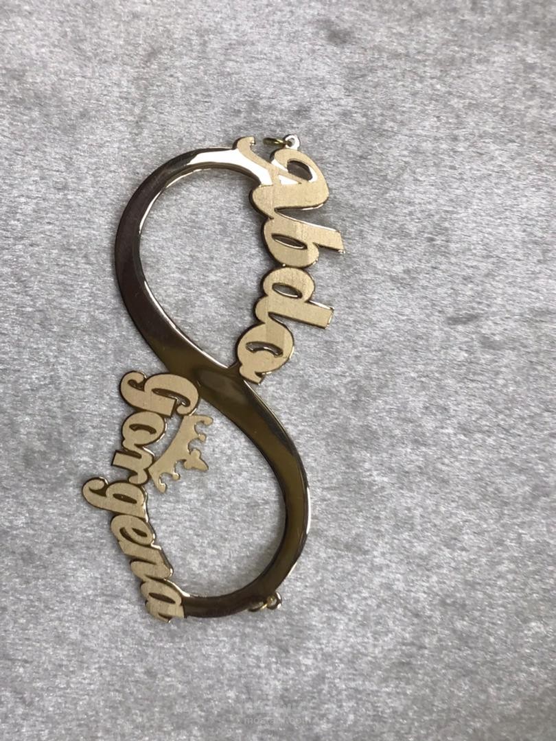 تصميم اسمين قص مكنة ليزر ذهب