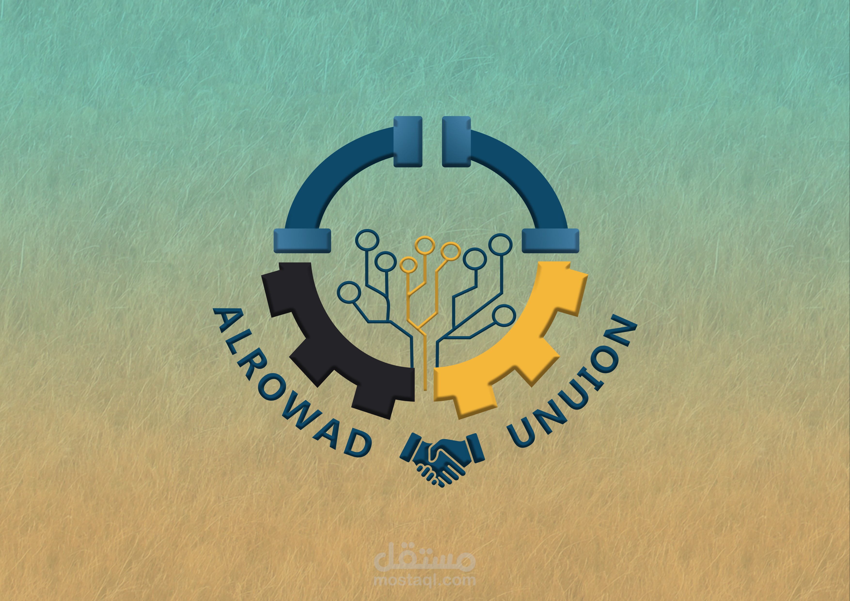 logo لشركة مقاولات بنية تحتية