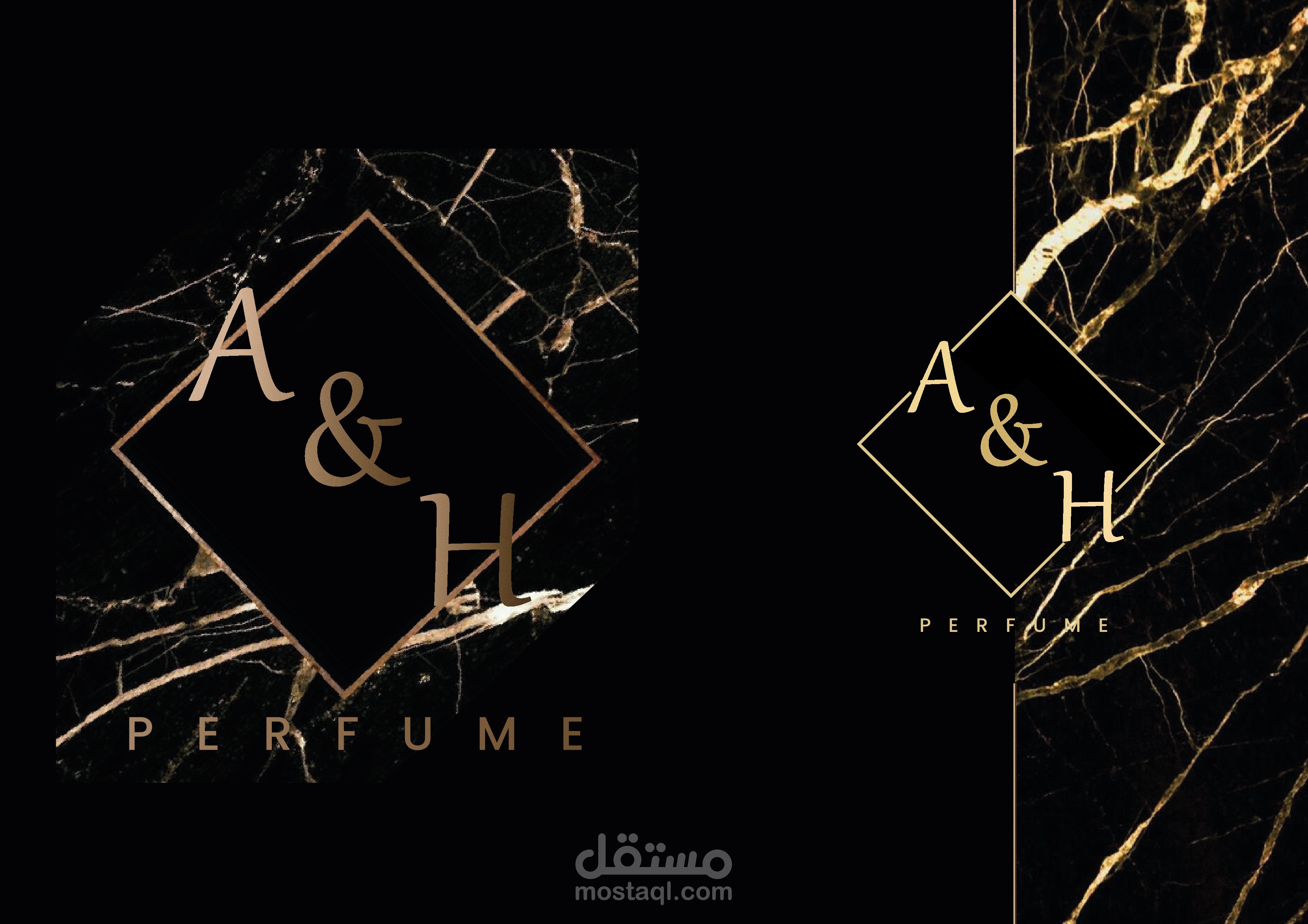 لوغو وباكجنك لبراند عطر A&H قسم النسائي