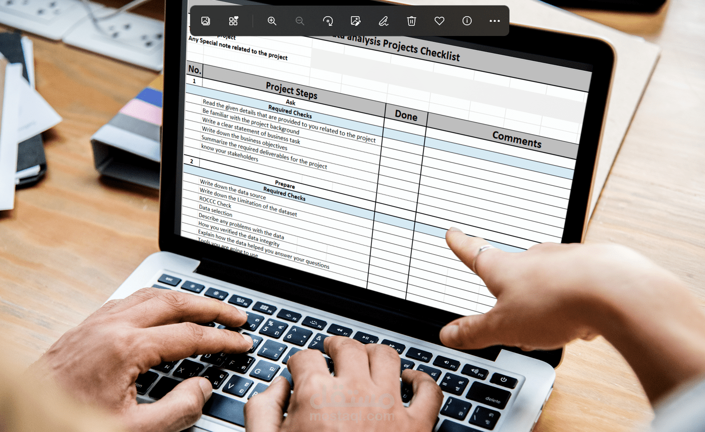إنشاء قائمة مراجعة باستخدام Excel
