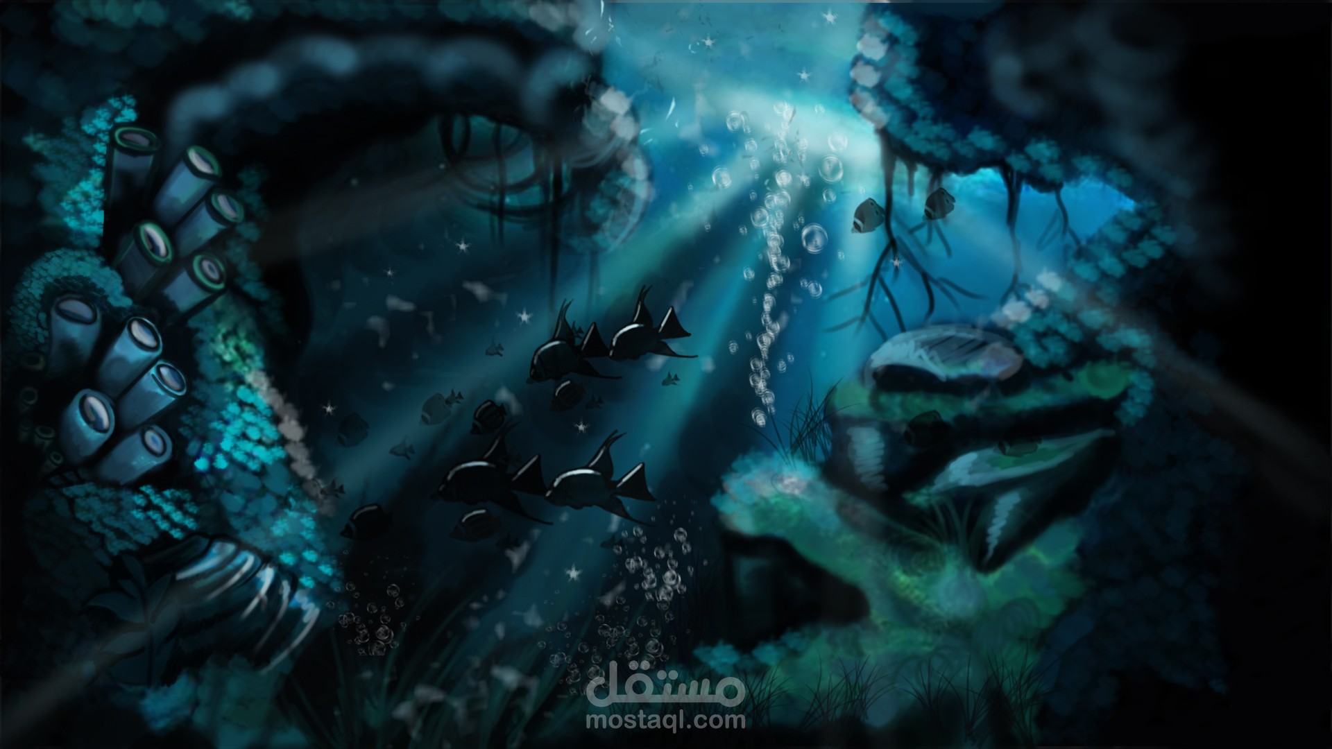 the lonely whale(illustration ) اغنيه