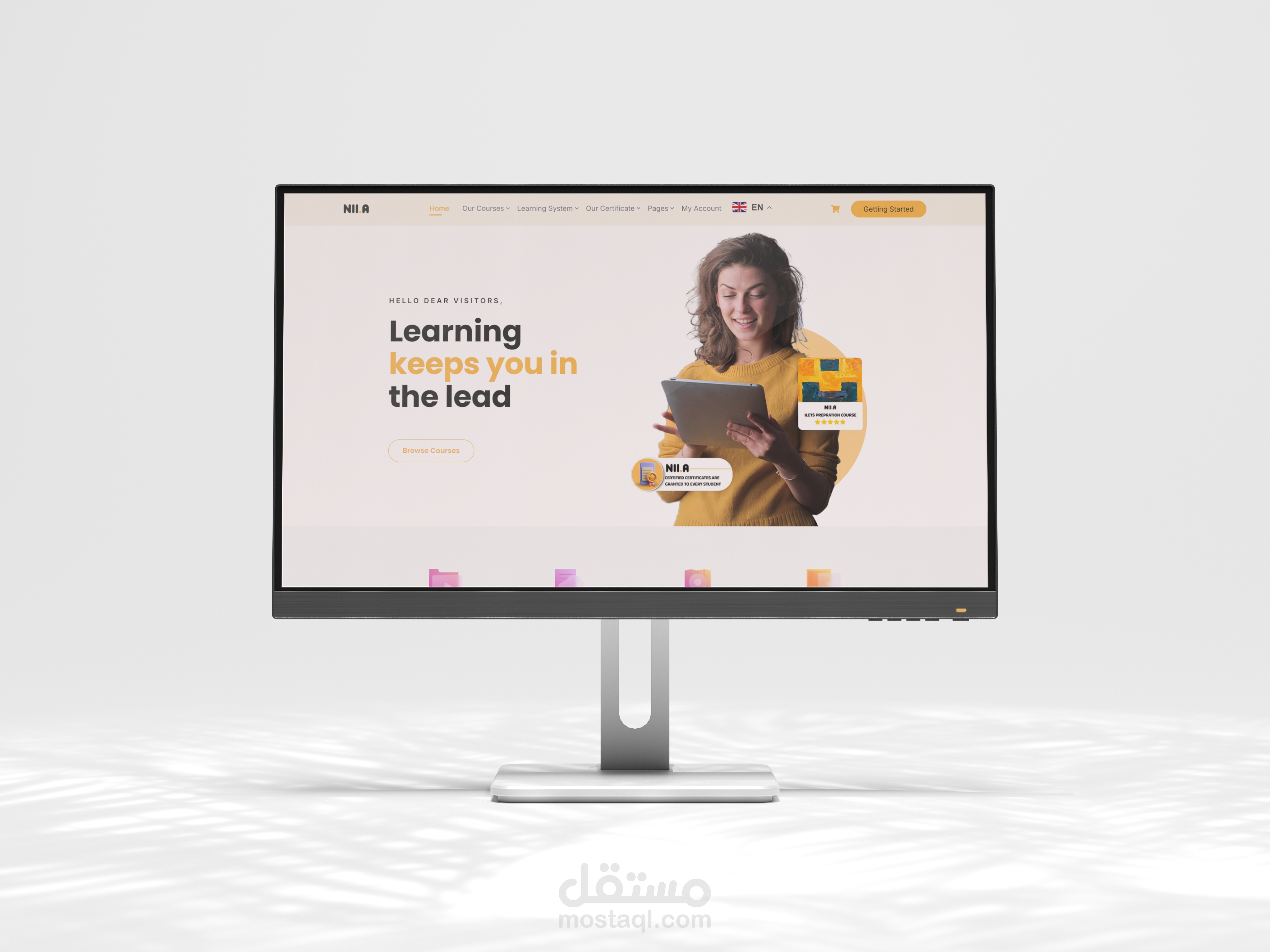 تصميم وبرمجة موقع تعليمي متكامل بنظام LMS