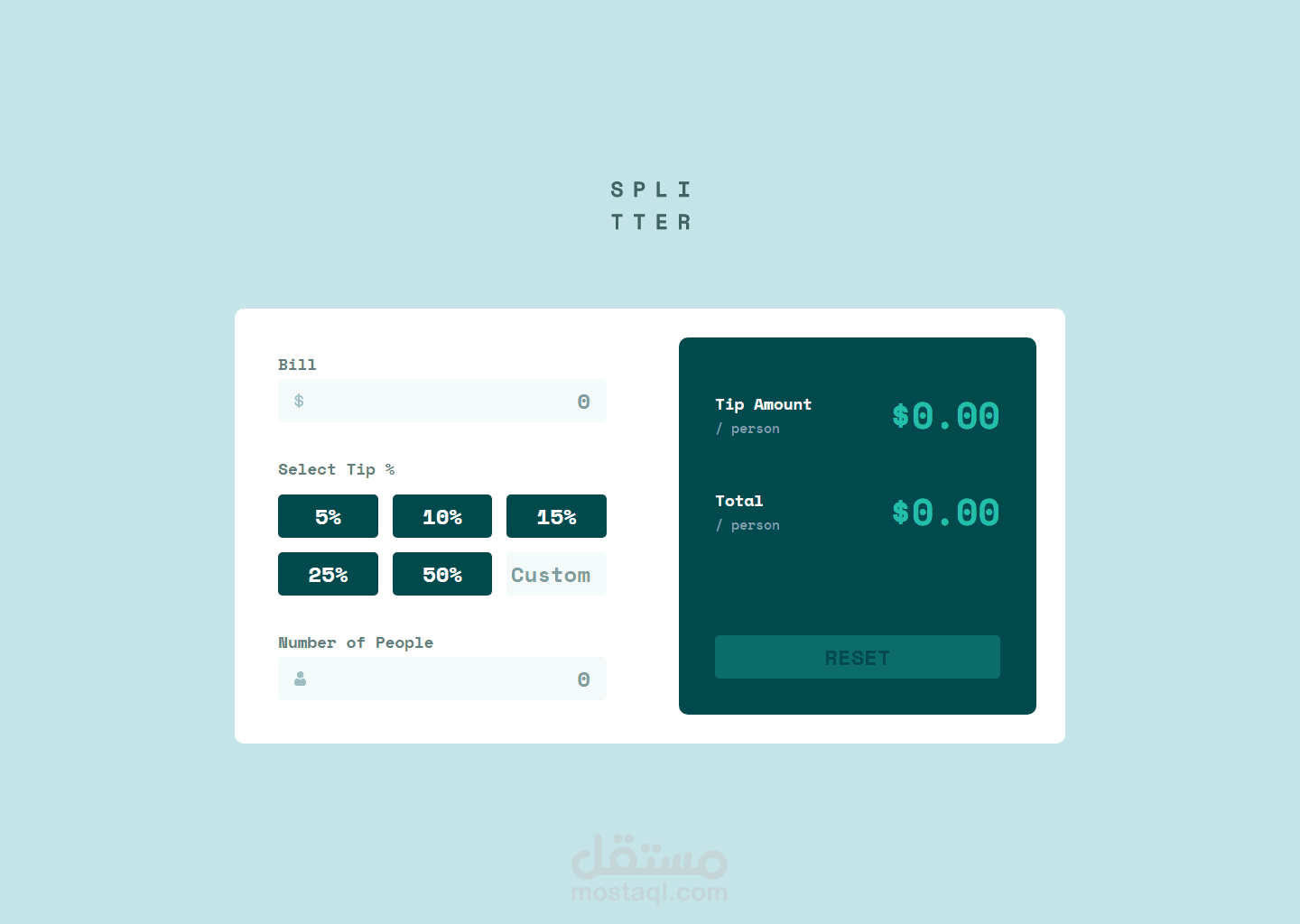 Tip Calculator MVC app
