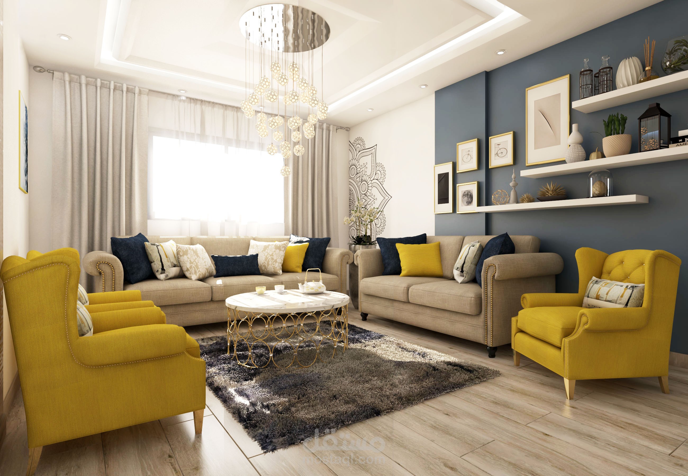تصميم داخلي لشقق سكنية