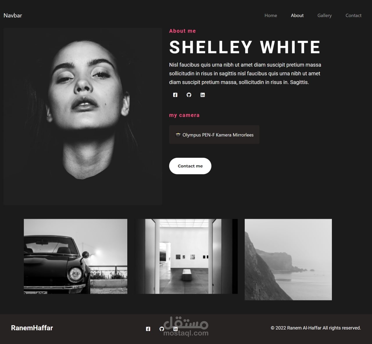 Photographer portfolio