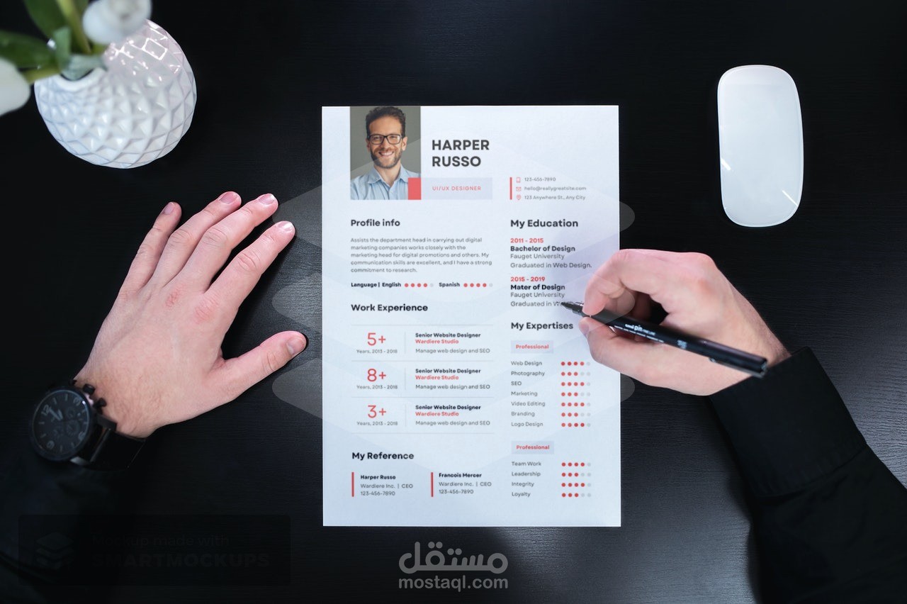 سيرة ذاتية لمصمم جرافيك | Cv for a graphic designer