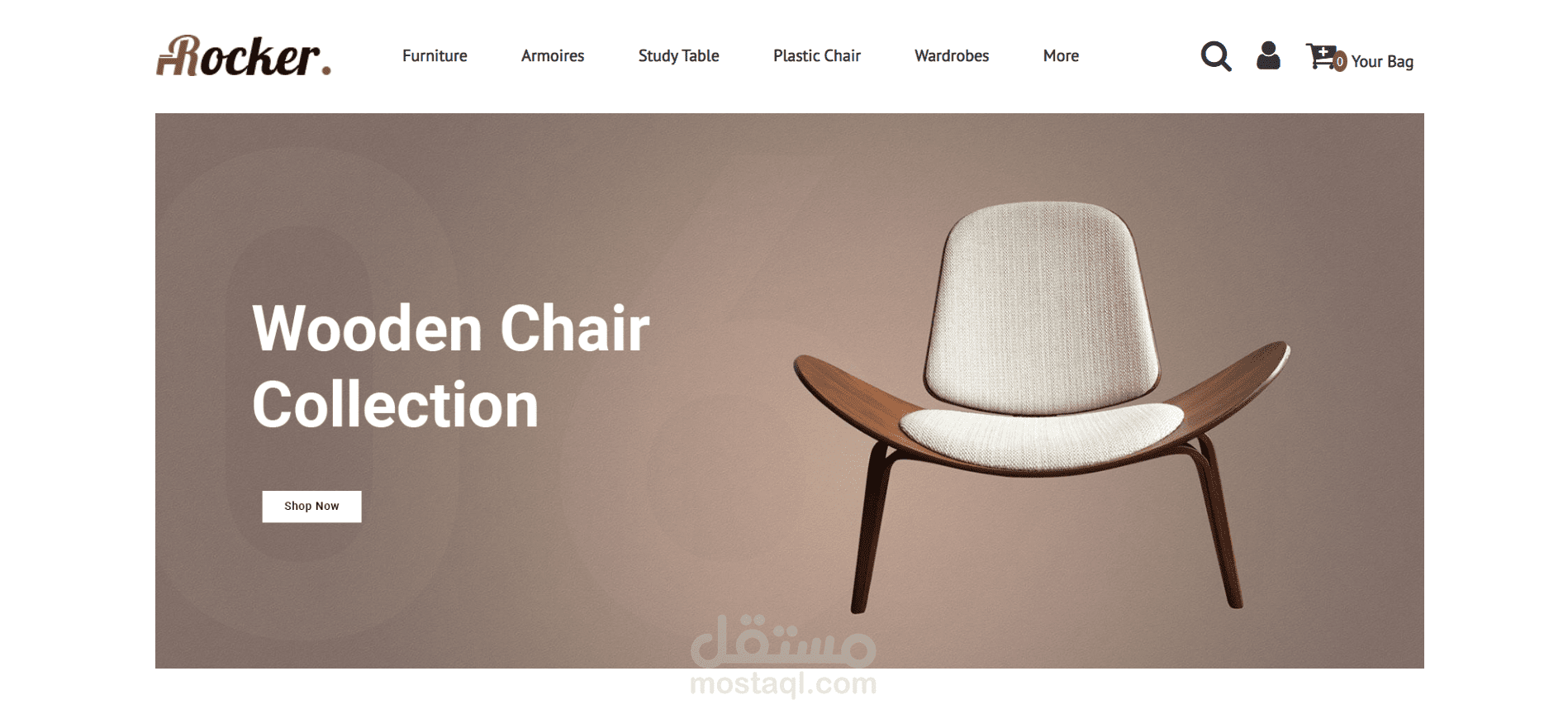 برمجة landing page لشركة أثاث