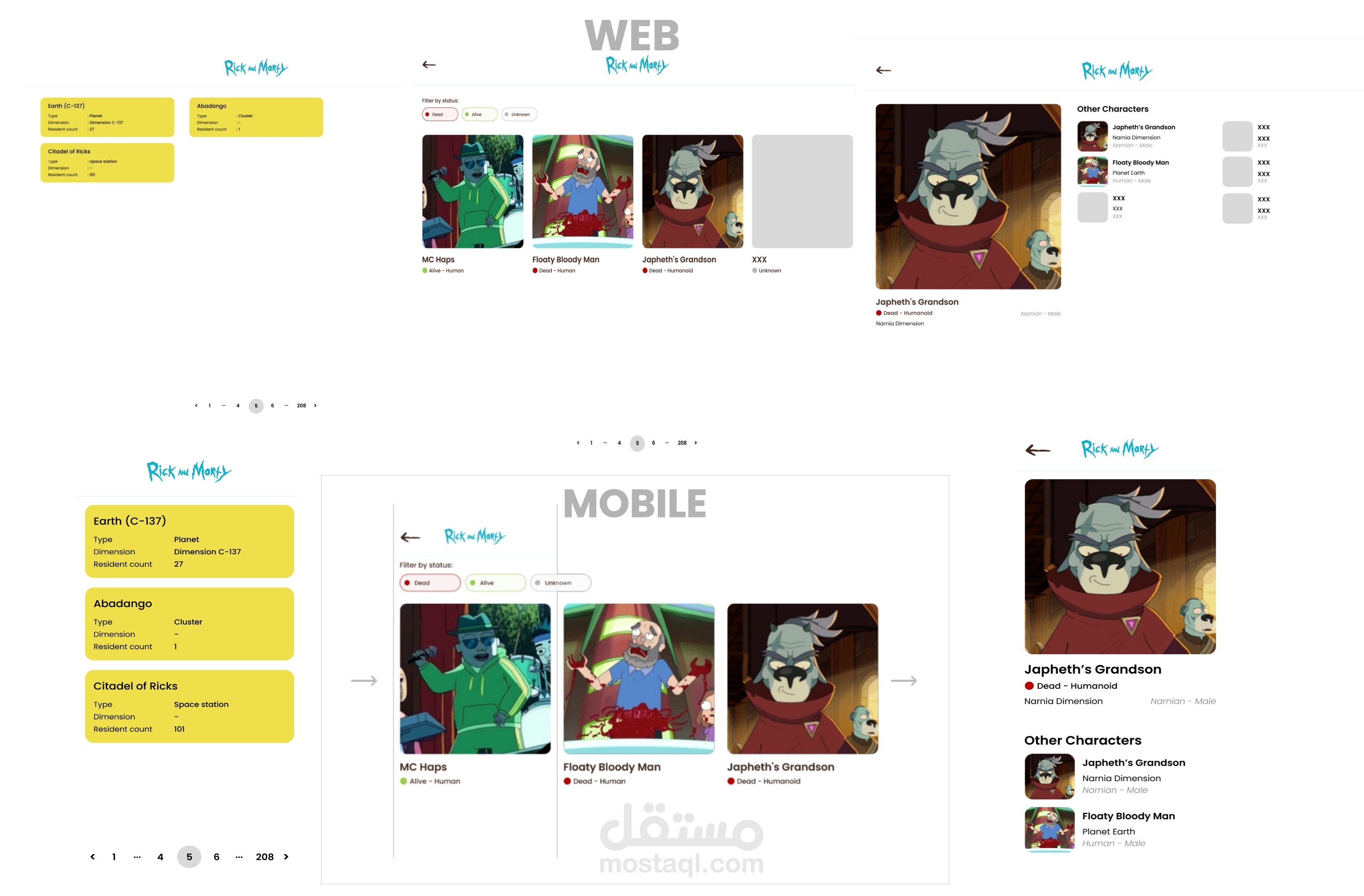 App and Website for Characters | مستقل
