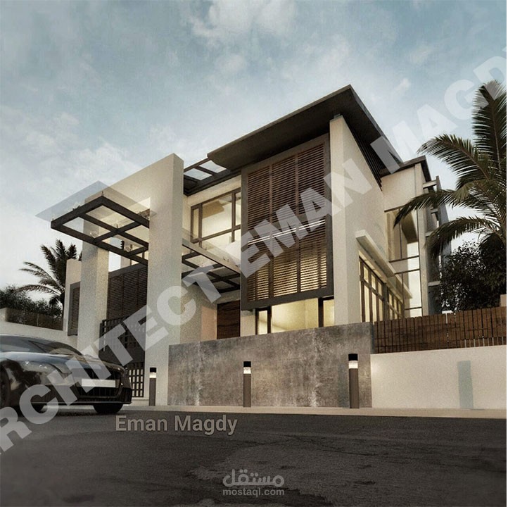 اخراج لواجهة فيلا