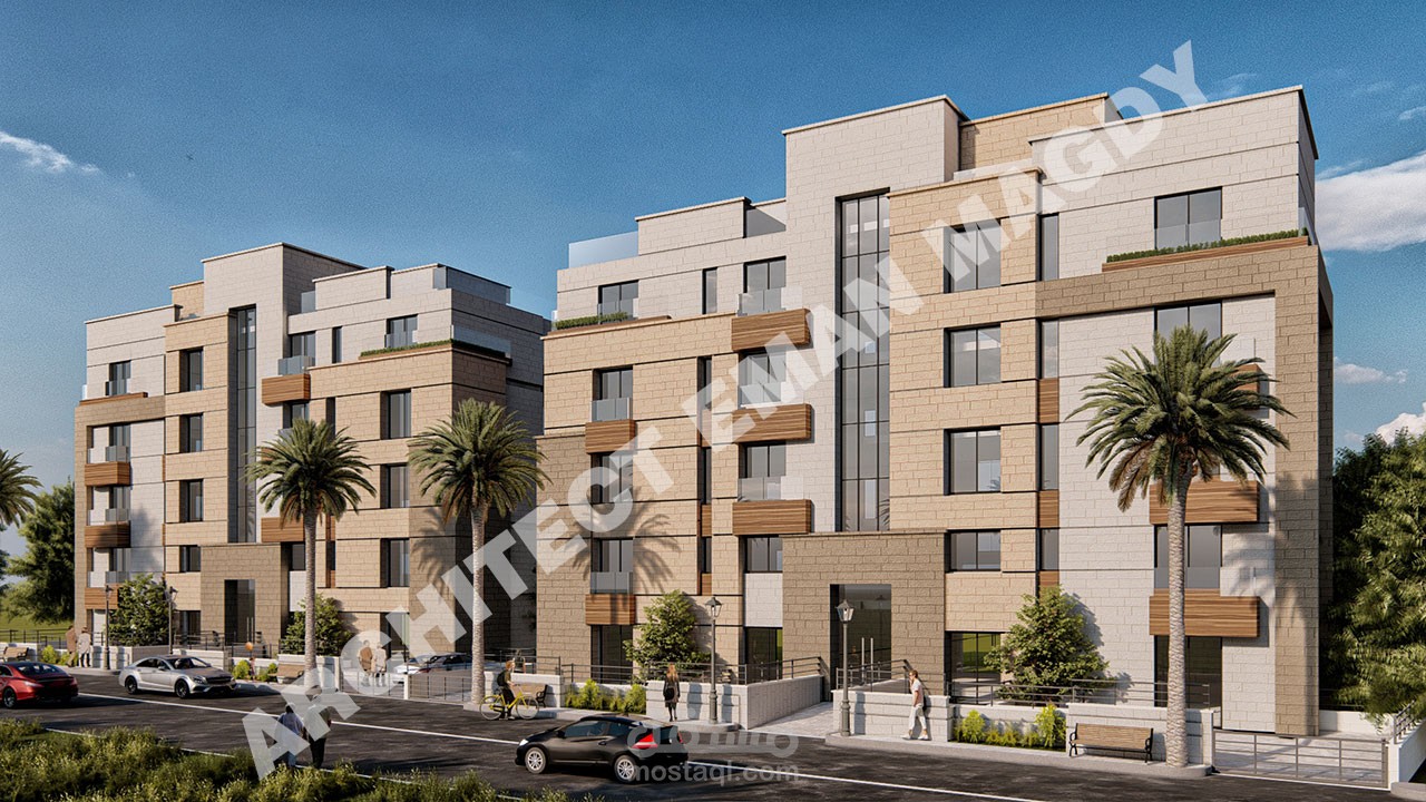 تصميم واجهة عمارة سكنية