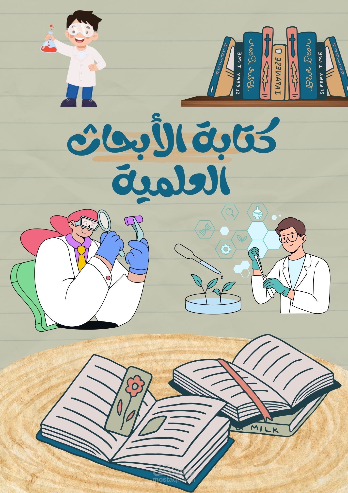 الكتابة و تأليف الكتب وعمل الابحاث العلمية والمقالات .
