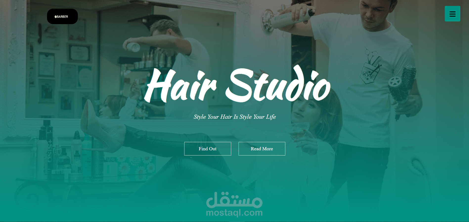 Barber shop website