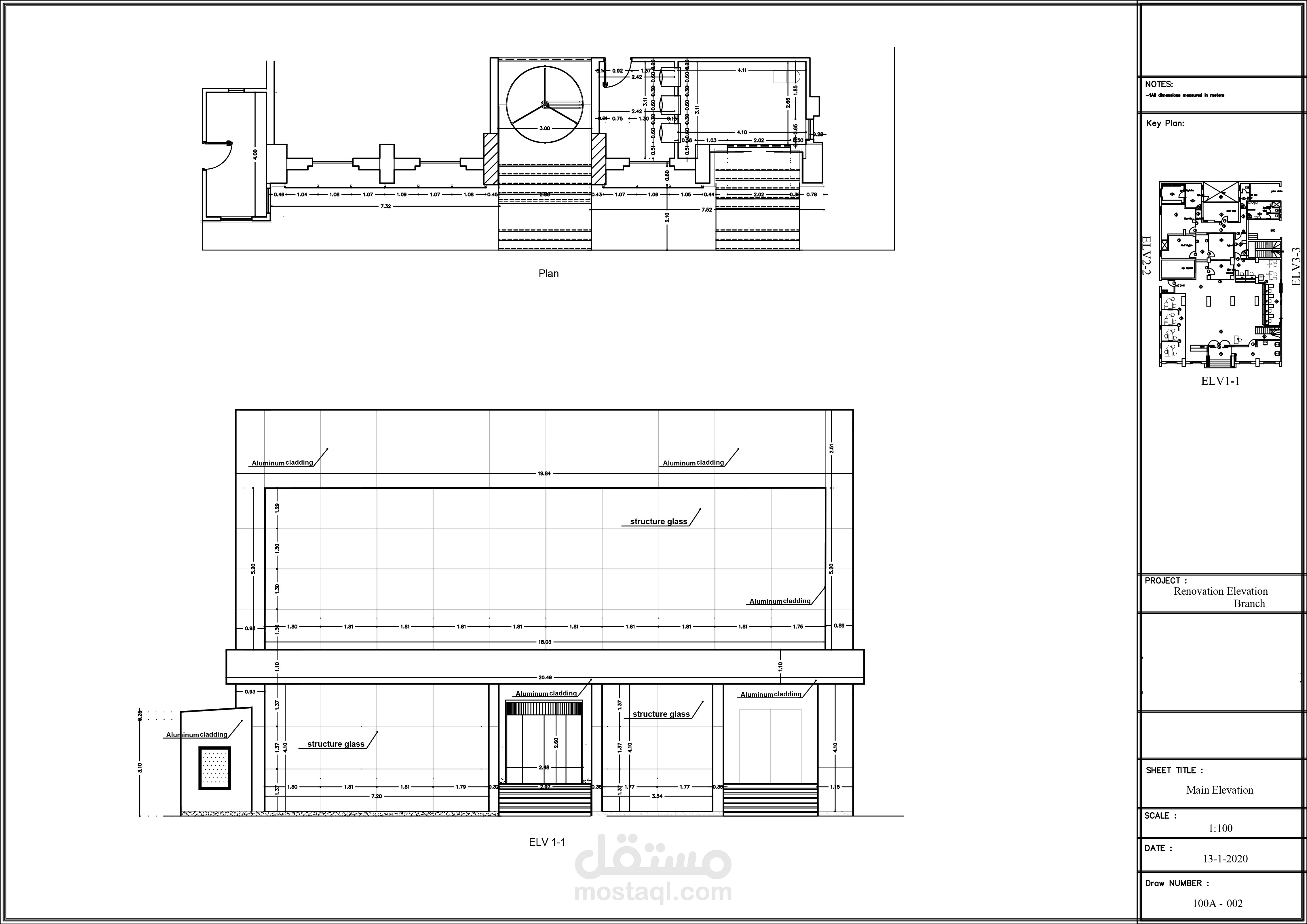 Architectural Shop Drawing Elevation