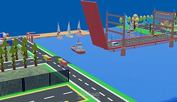 فيديو ثلاثي لمدينة على برنامج ثلاثي الابعاد Blender