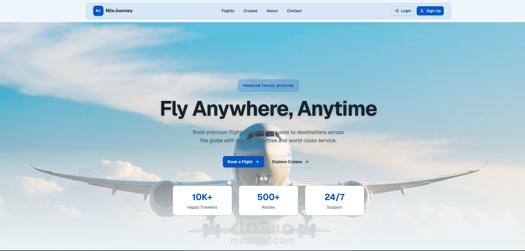 NileJourney – منصة متكاملة لحجز الطيران والرحلات النيلية