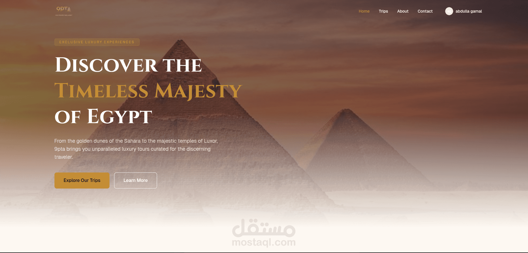 9pta منصة حجز رحلات سياحية  (Luxury Travel Platform)