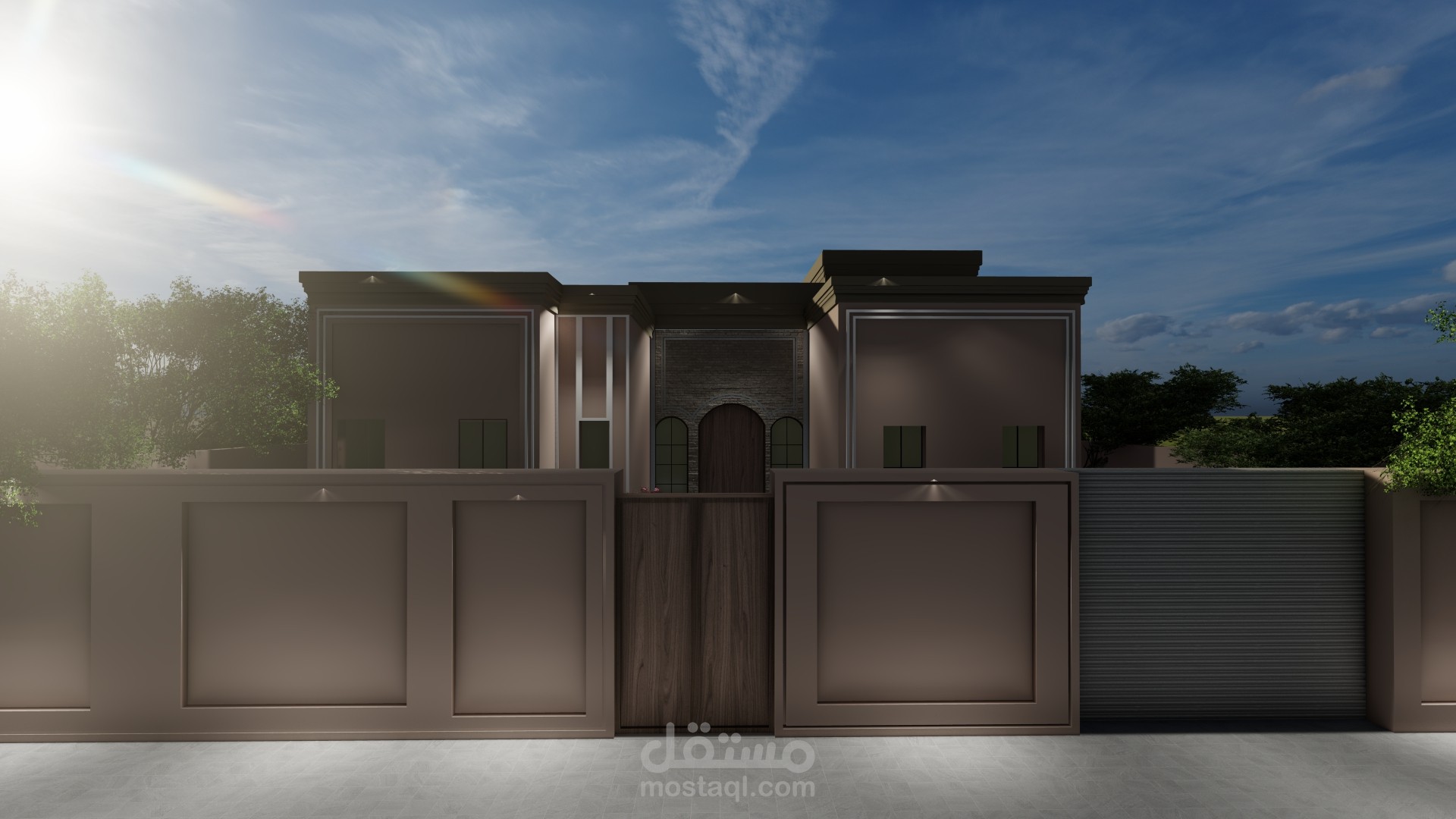 واجهة فيلا دور ارضي