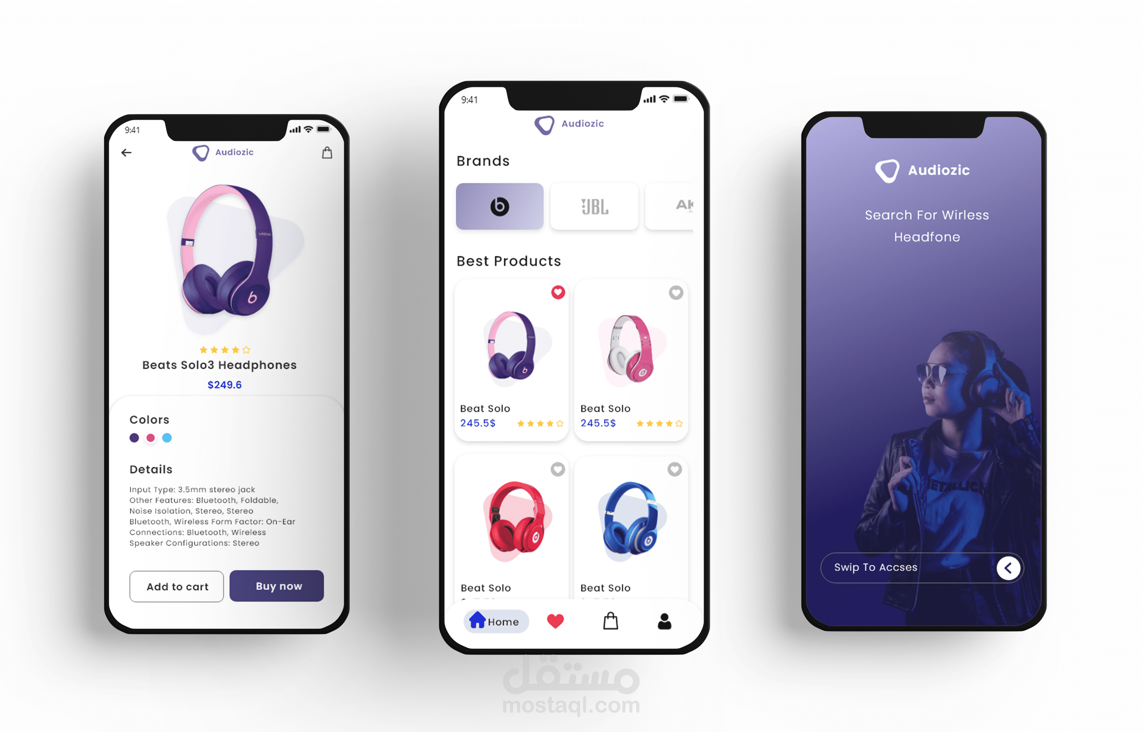 تطبيق لشراء سماعات الرأس headfone