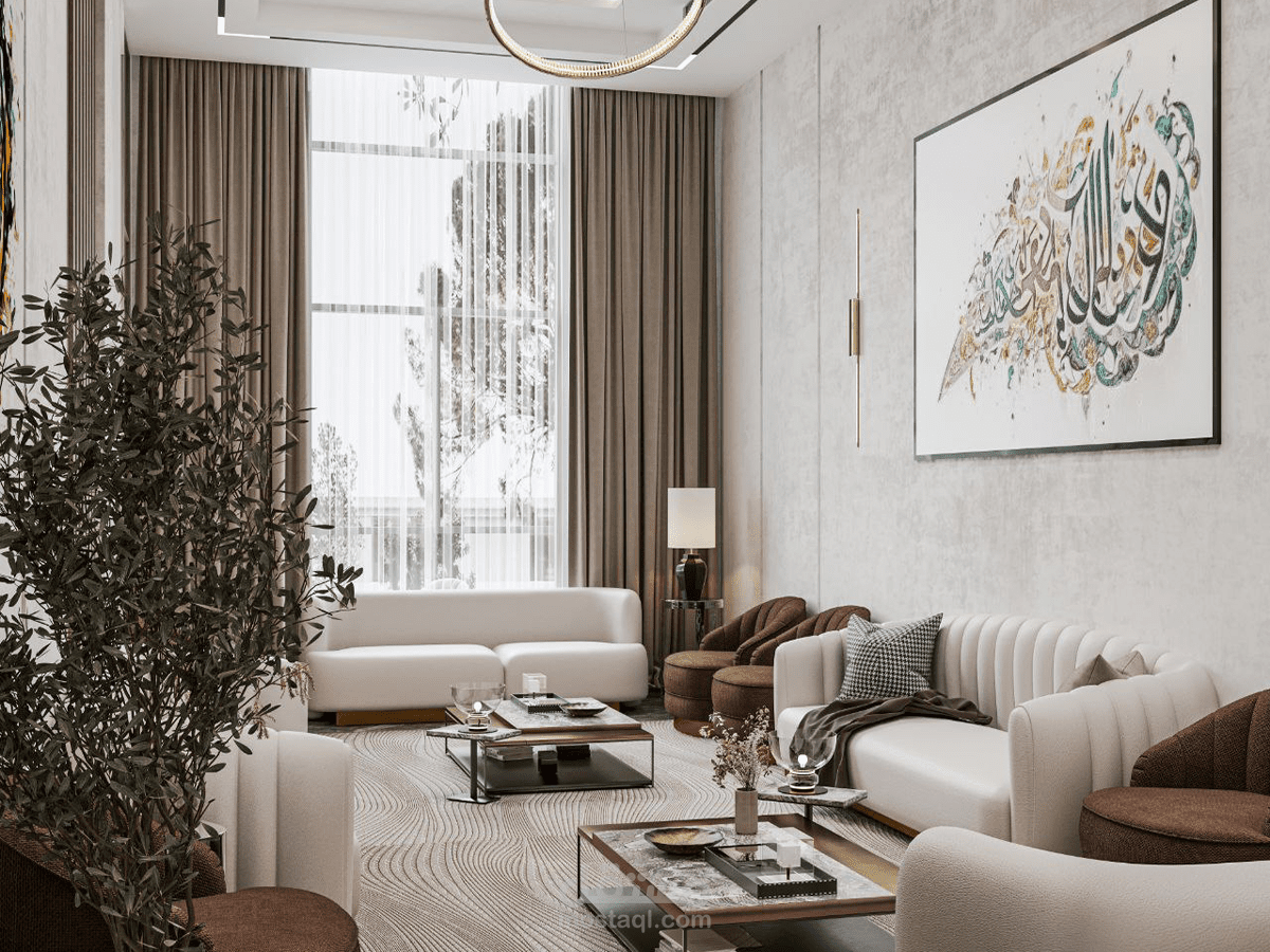 تصميم داخلي لمجلس فاخر – دبي