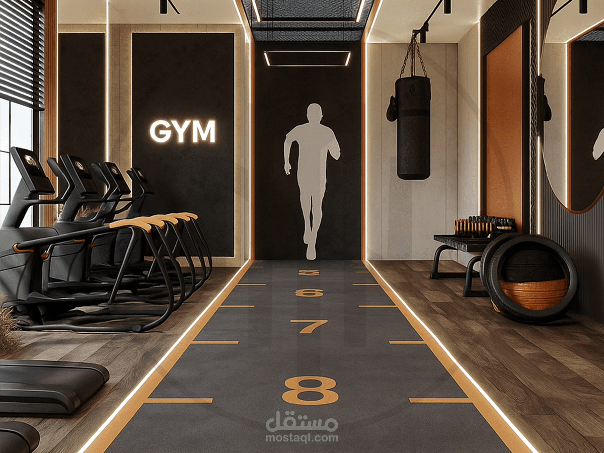 تصميم Gym  ثلاثي الأبعاد حديث
