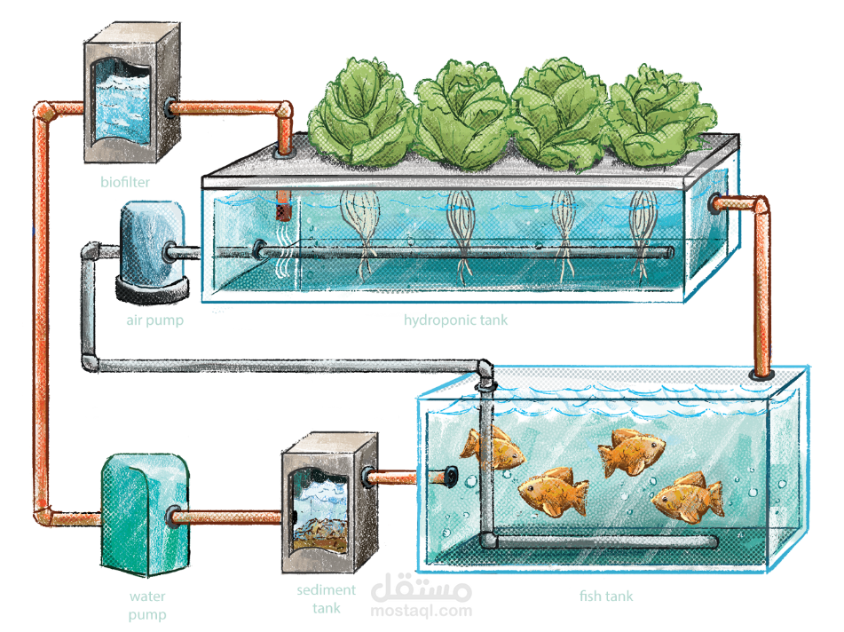Aquaponics الزراعة المائية و الاستزراع السمكي