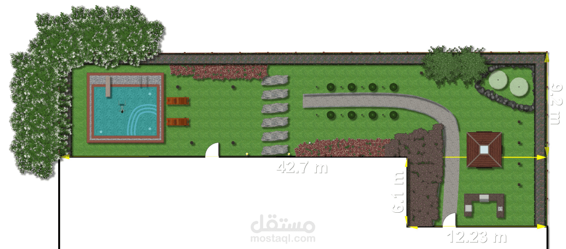 تصميم حديقة فيلا