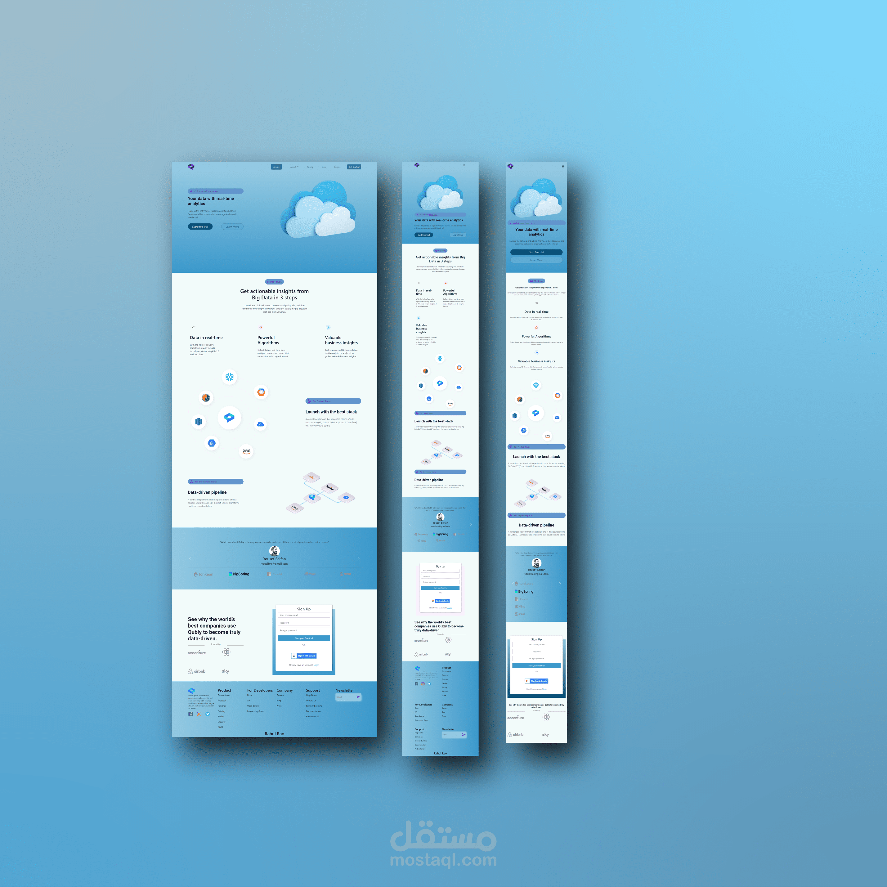 إنشاء صفحة هبوط احترافية باستخدام bootstrap