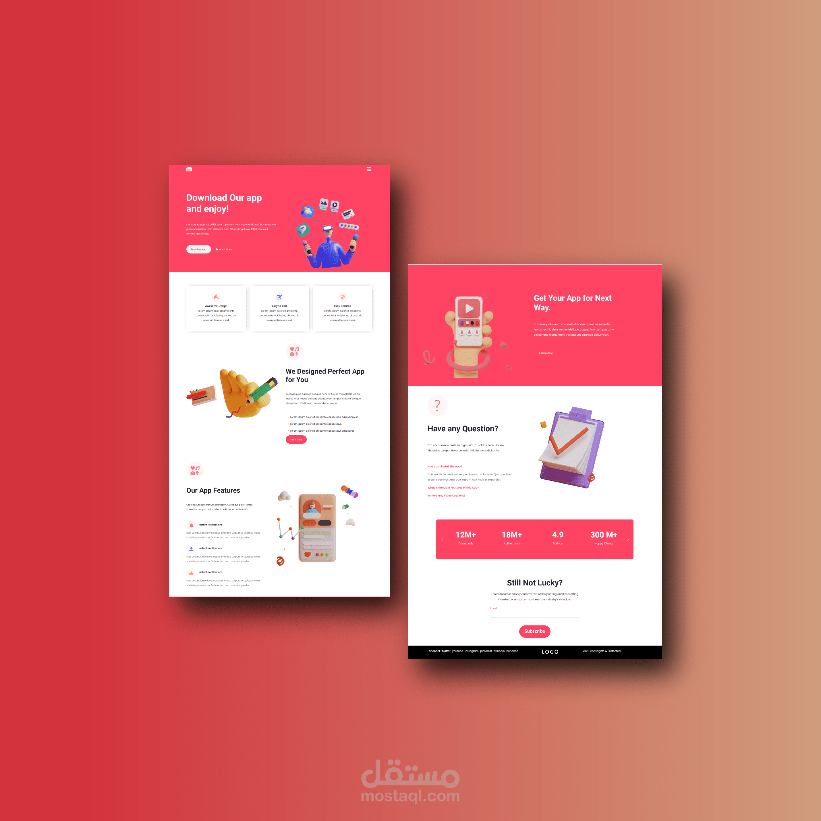 تصميم صفحة هبوط باستخدام بوتستراب Bootstrap