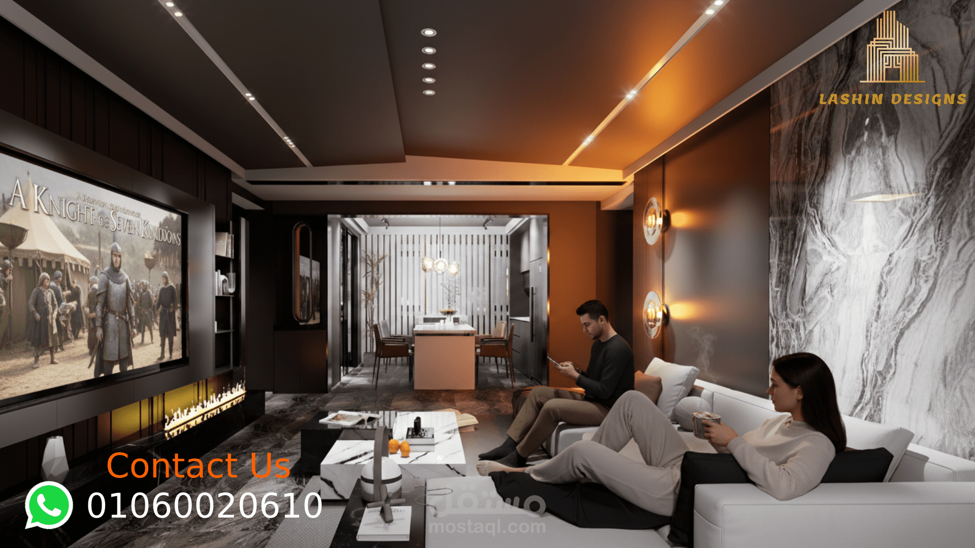احدث اعمالنا لتصميم شقة مودرن