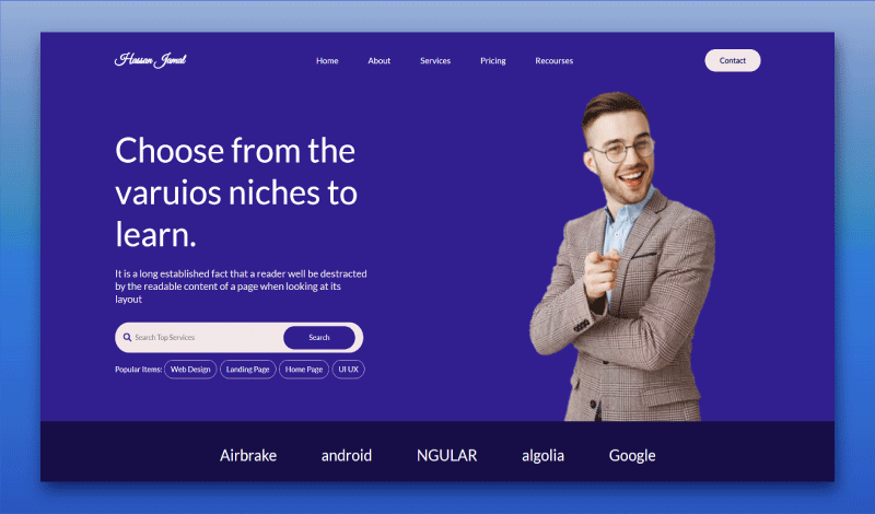 تصميم واجهة موقع مميزة