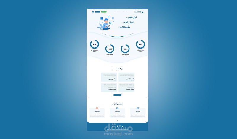 صفحة هبوط متجاوبة مع جميع الشاشات