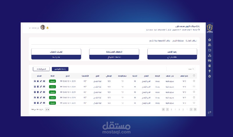 تصميم لوحة تحكم كاملة