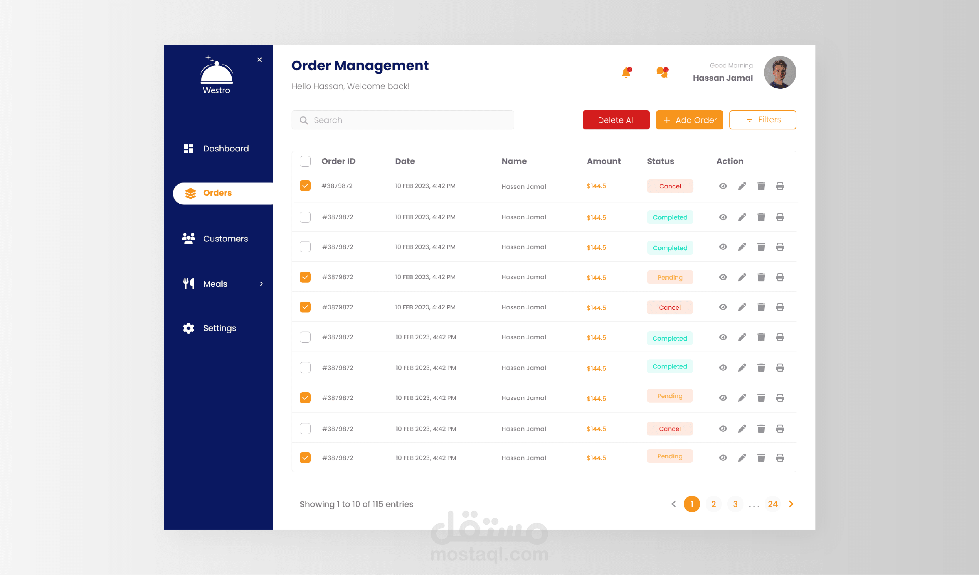 تصميم لوحة تحكم كاملة