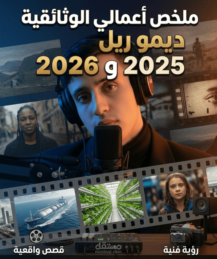 عينة أعمال (Showreel) للأداء الوثائقي الإحترافي والسينمائي