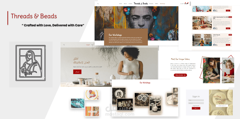 Threads & Beads - full stack website using nodejs and angular
