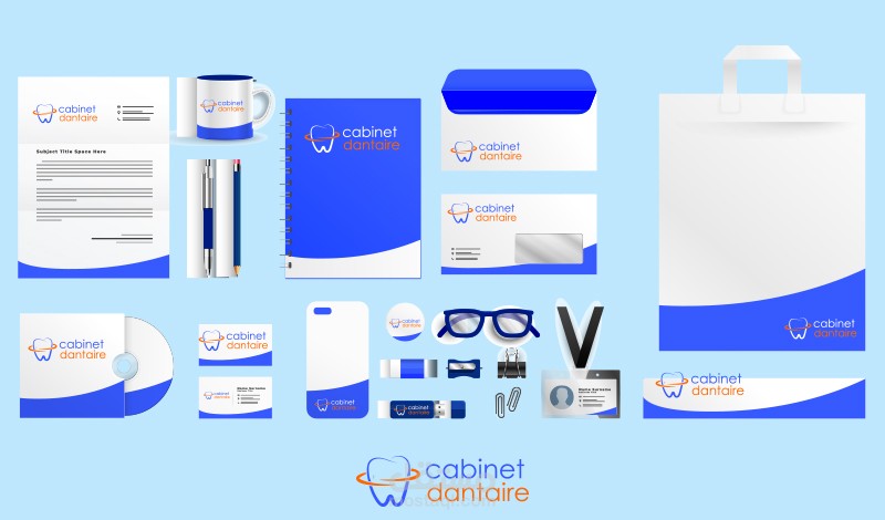 تصميم هوية بصرية لعيادة طب الاسنان