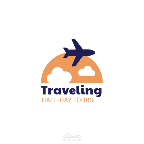 لوجو لشركة طيران باسم Traveling Half-day tours