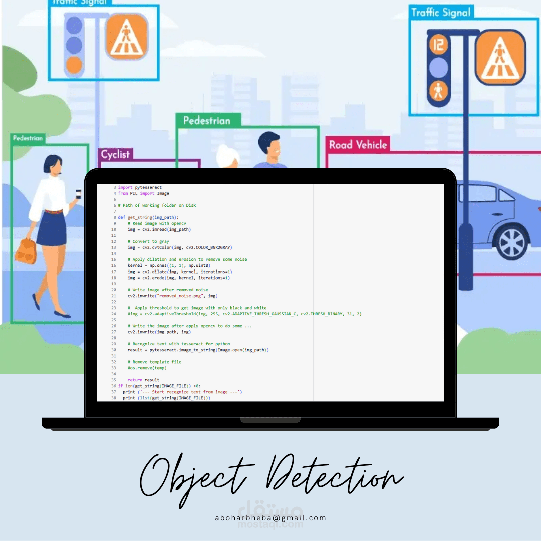 مشروع ذكاء اصطناعي للتعرف على الاشياء (object detection )