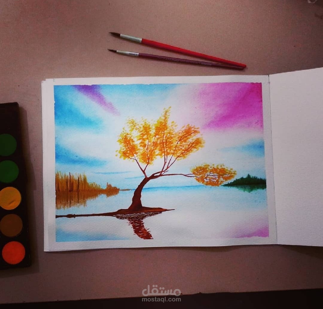 رسم بالالوان المائية