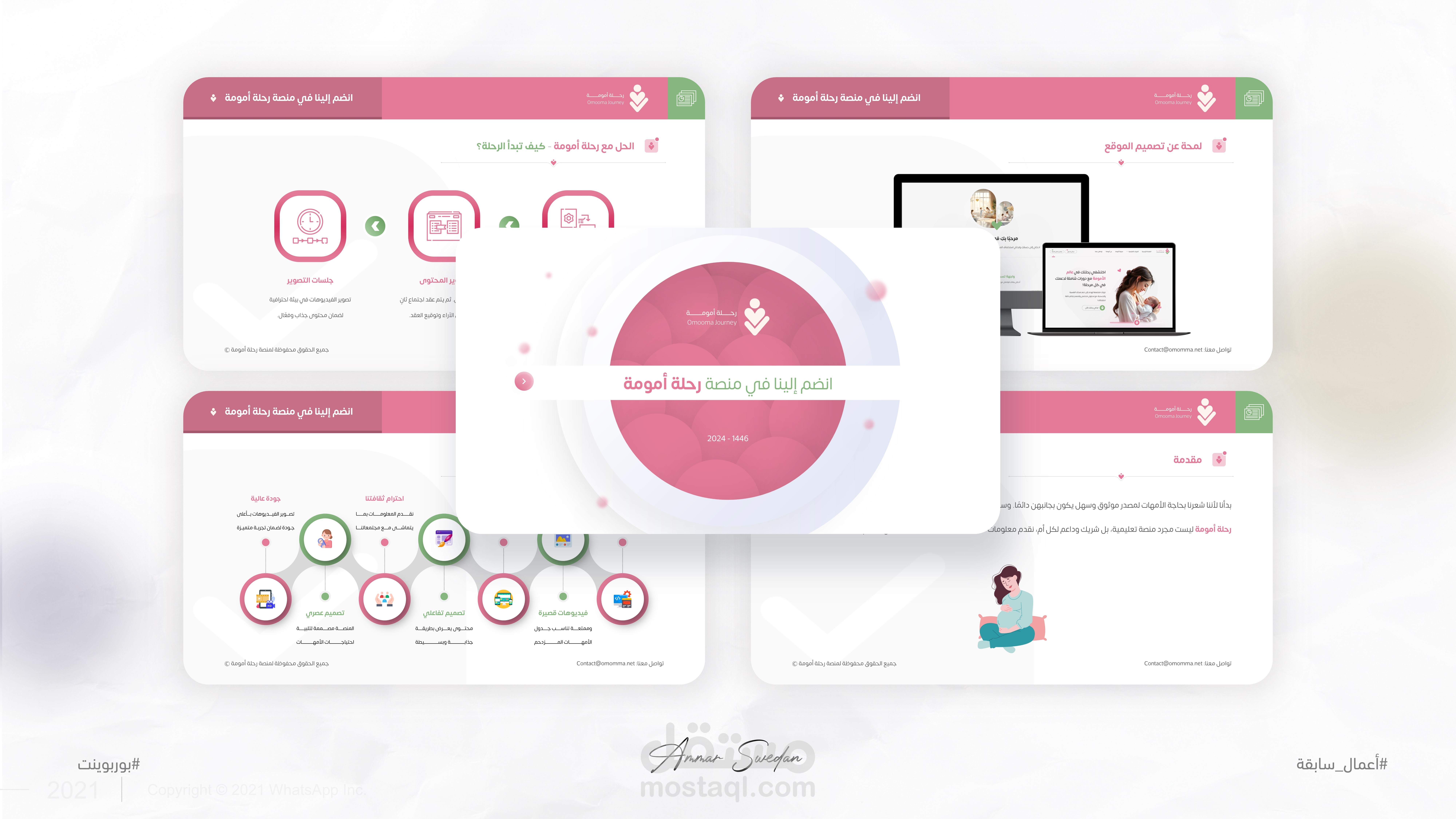 عرض تقديمي لعرض فكرة منصة رحلة أمومة