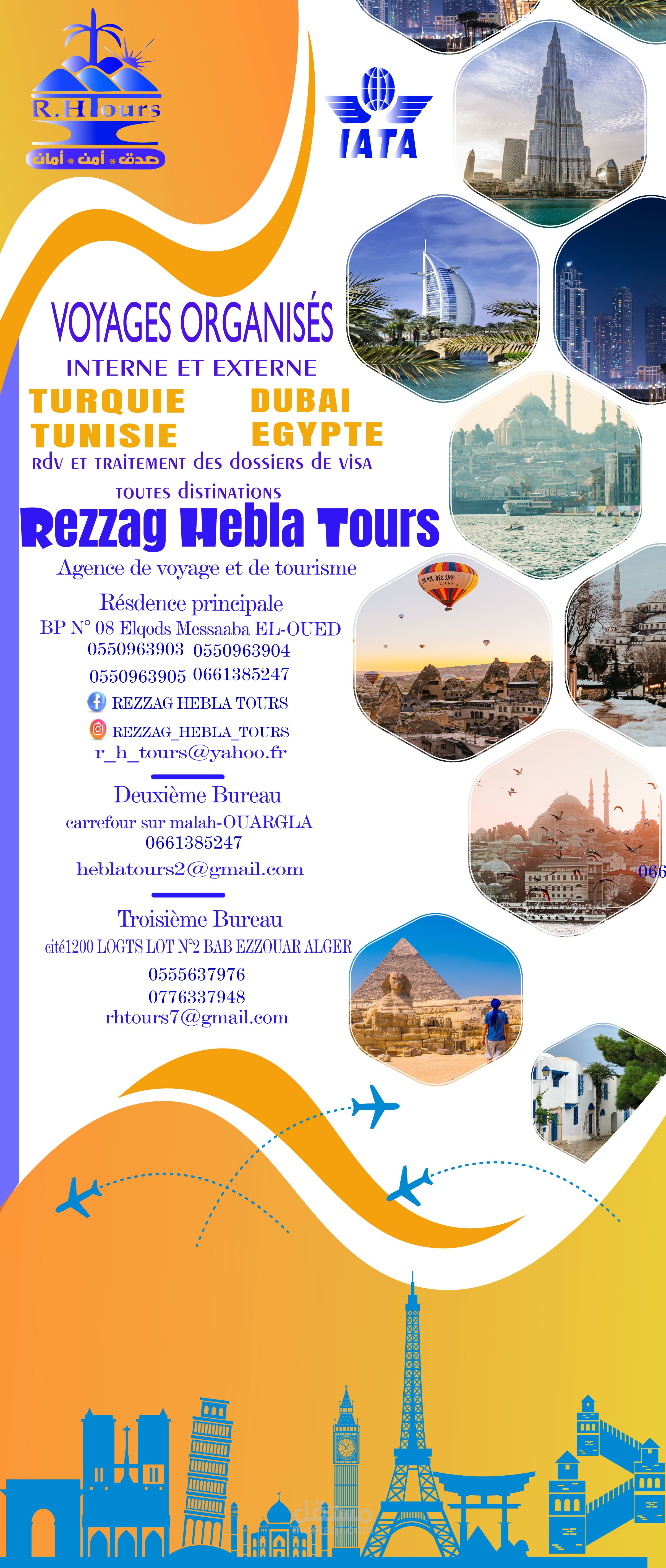 Roll-up for a travel agency