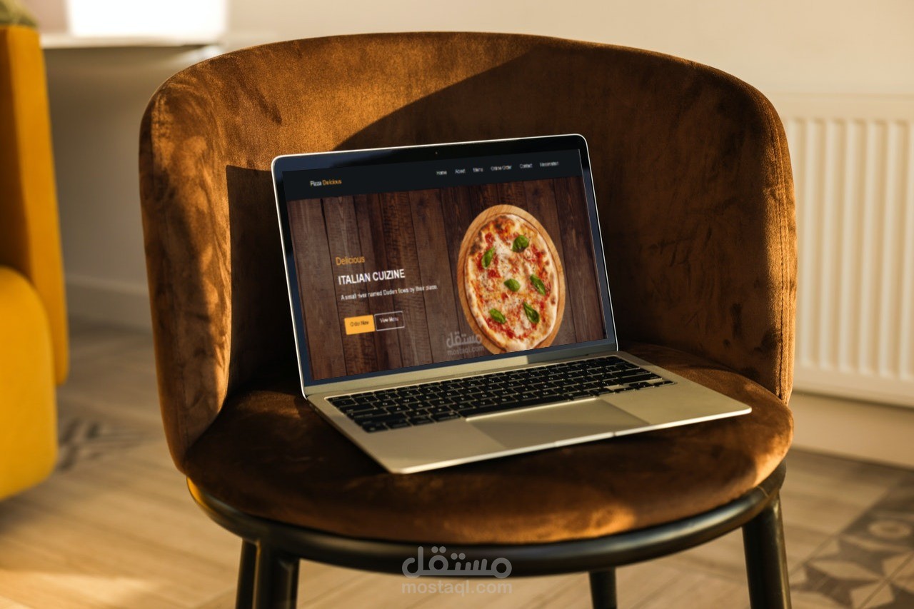 موقع لمطعم بيتزا