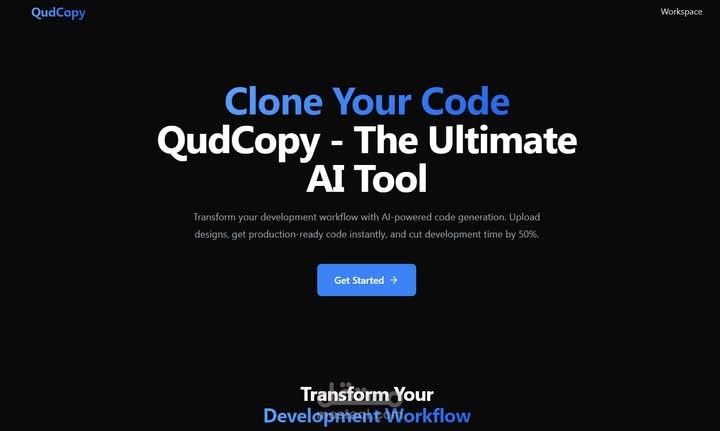 QudCopy: أداة تحويل التصميم إلى كود بذكاء اصطناعي