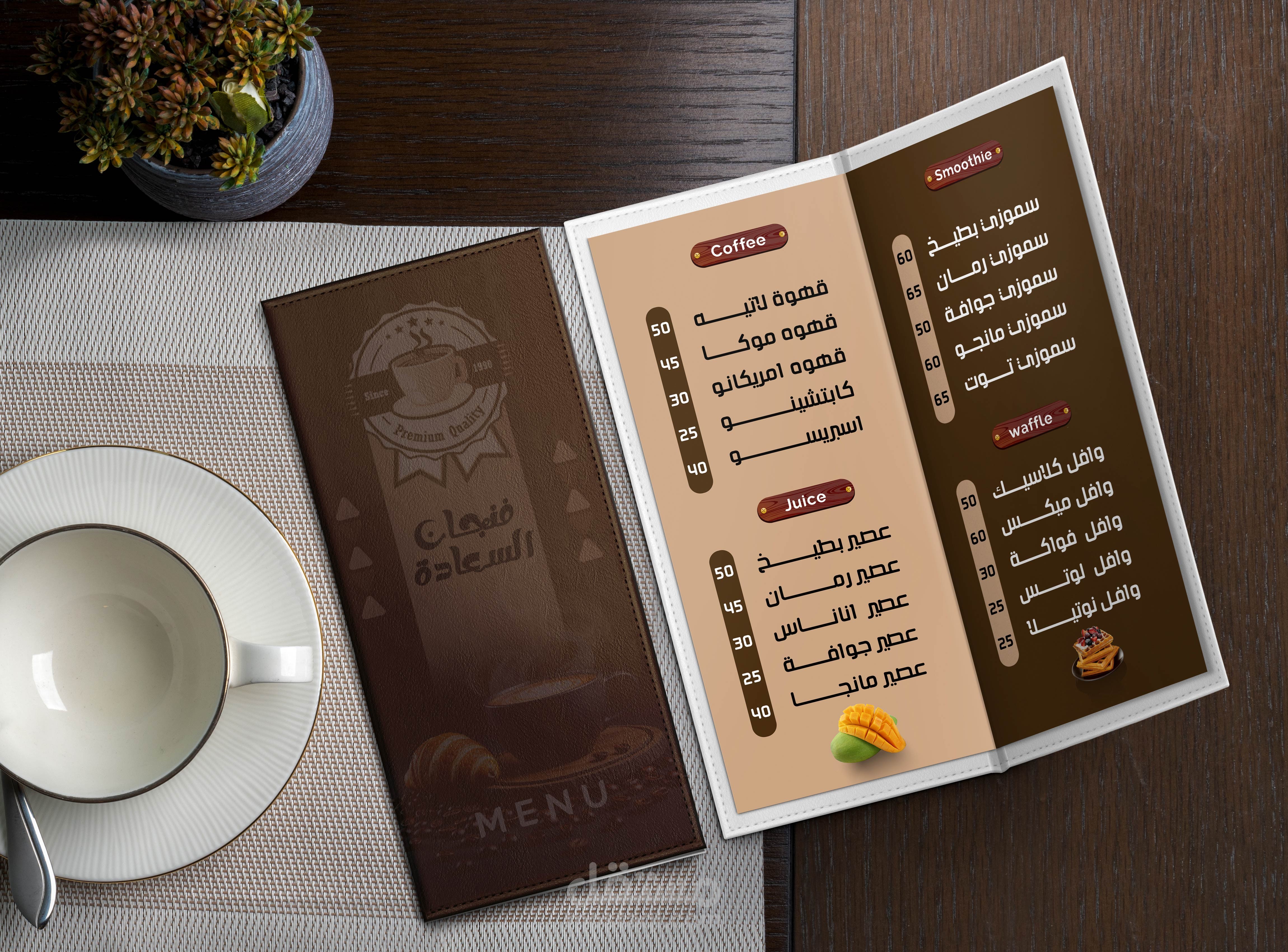 تصميم منيو مطعم احترافي