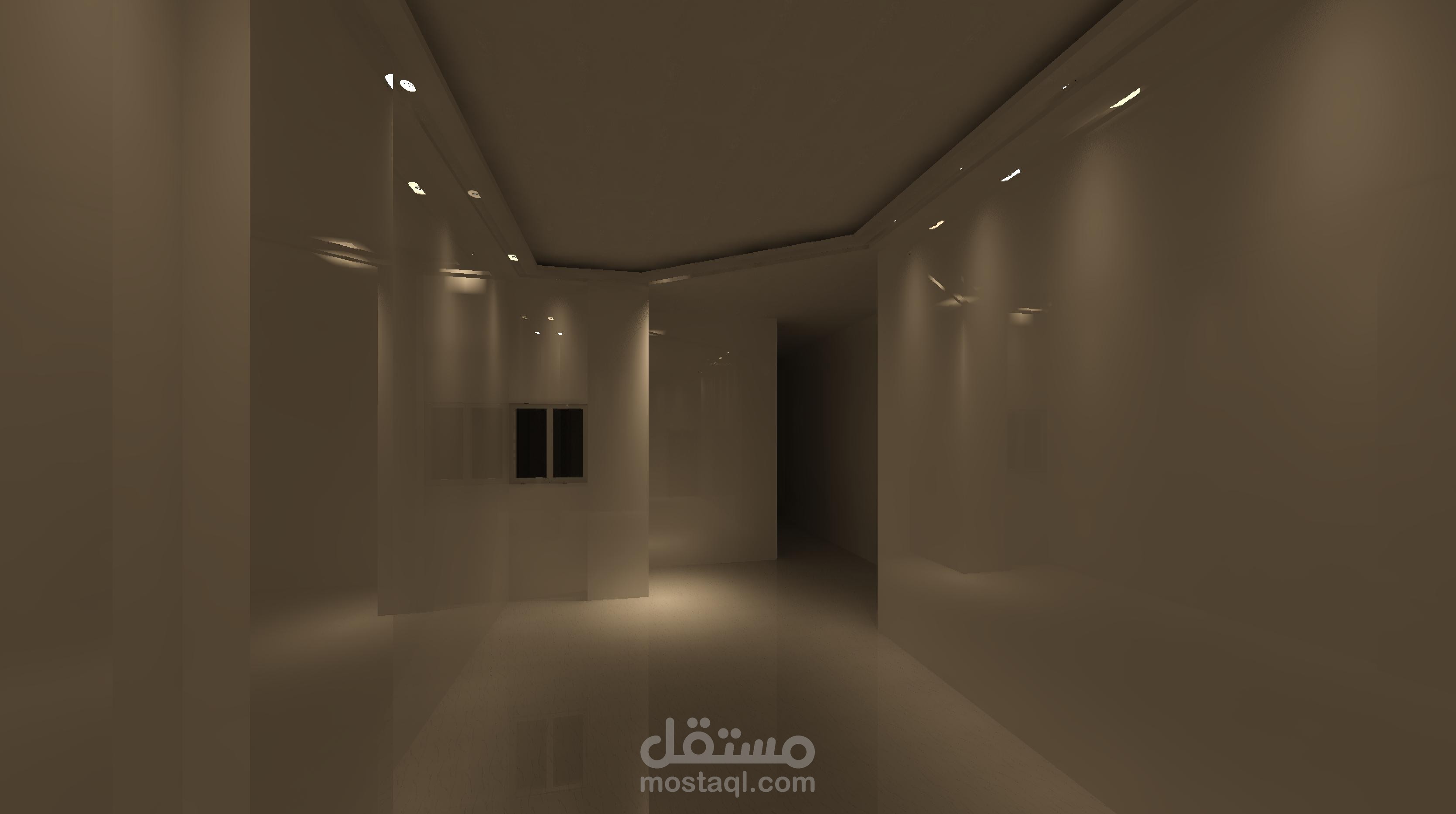 Modern Hallway Lighting Study | Architectural Visualization