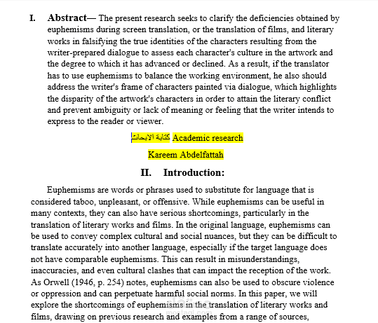كتابة وترجمة الابحاث العلمية _ Academic research