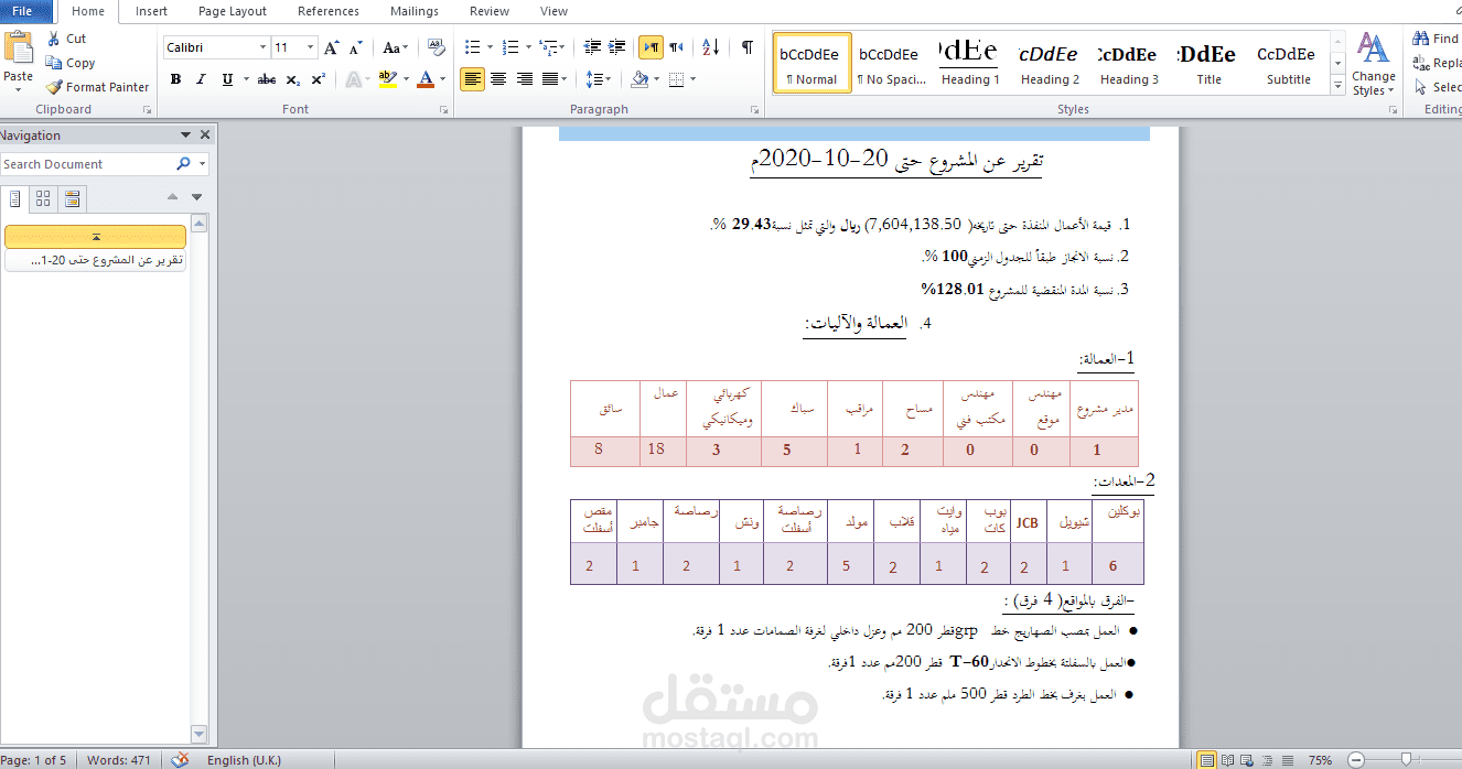 كتابة التقارير كافة خصوصا الهندسية علي ال وورد word مرفقة بالصور